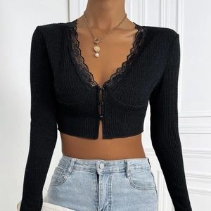 Lace trim top